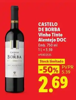 Lidl CASTELO DE BORBA Vinho Tinto Alentejo DOC promoção