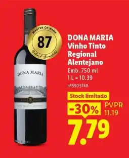 Lidl Dona Maria Vinho Tinto Regional Alentejano promoção