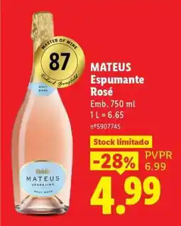 Lidl MATEUS Espumante Rosé promoção