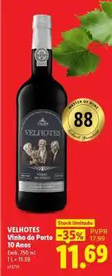 Lidl Velhotes Vinho do Porto 10 anos promoção