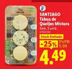 Lidl SANTIAGO Tábua de Queijos Mistura promoção