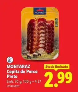 Lidl MONTARAZ Copita de Porco Preto promoção