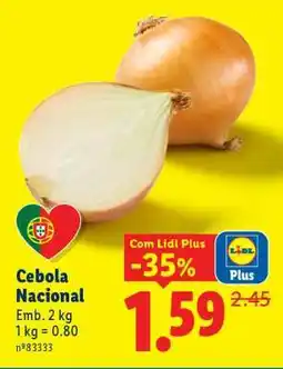 Lidl Cebola Nacional promoção