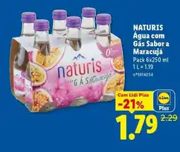 Lidl NATURIS Água com Gás Sabor a Maracujá promoção