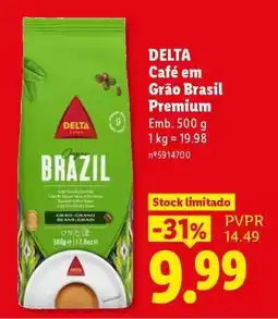 Lidl DELTA Café em Grão Brasil Premium promoção