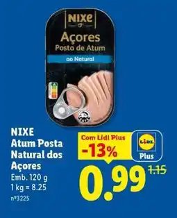 Lidl NIXE Atum Posta Natural dos Açores promoção