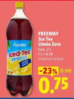 Lidl FREEWAY Ice Tea Limão Zero promoção