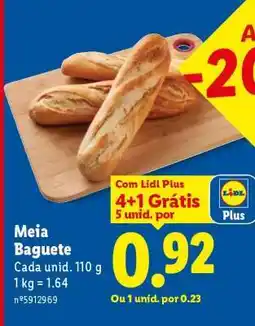 Lidl Meia Baguete promoção