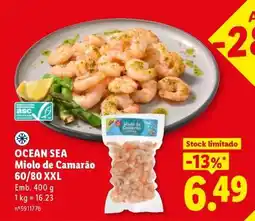Lidl Ocean Sea Miolo de Camarão 60/80 XXL promoção