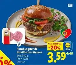 Lidl Hambúrguer de Novilho dos Açores promoção