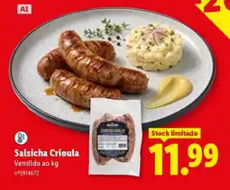Lidl Salsicha Crioula promoção