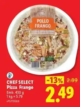 Lidl CHEF SELECT Pizza Frango promoção
