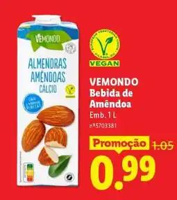 Lidl Vemondo Bebida de Amêndoa promoção