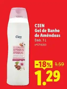Lidl CIEN Gel de Banho de Amêndoas promoção