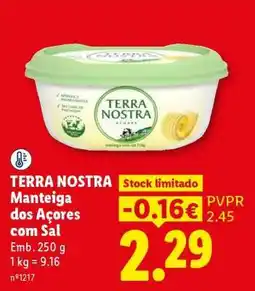 Lidl Terra Nostra Manteiga dos Açores com Sal promoção