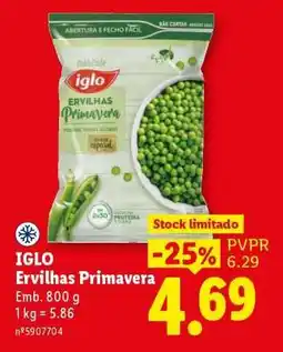 Lidl Iglo Ervilhas Primavera promoção