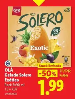 Lidl OLÁ Gelado Solero Exótico promoção