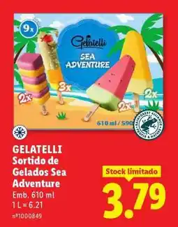 Lidl GELATELLI Sortido de Gelados Sea Adventure promoção