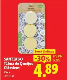Lidl SANTIAGO Tábua de Queijos Clássicos promoção