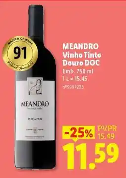 Lidl MEANDRO Vinho Tinto Douro DOC promoção