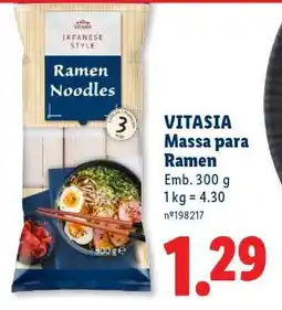 Lidl Vitasia Massa para Ramen promoção