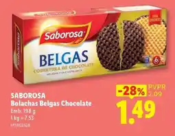 Lidl SABOROSA Bolachas Belgas Chocolate promoção