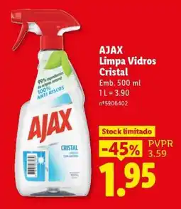 Lidl Ajax Limpa Vidros Cristal promoção