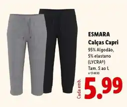 Lidl ESMARA Calças Capri promoção