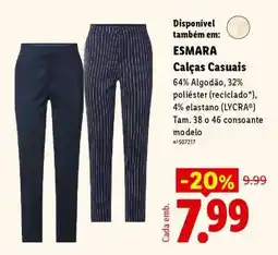 Lidl ESMARA Calças Casuais promoção