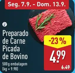 ALDI Preparado de Carne Picada de Bovino promoção