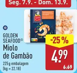 ALDI Golden Seafood miolo de gambão promoção