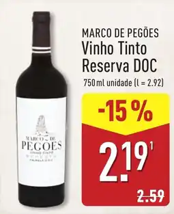 ALDI Marco de pegoes vinho tinto reserva doc promoção