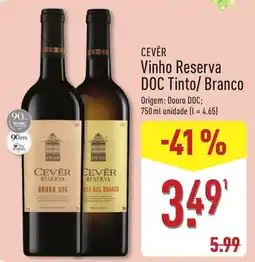 ALDI cevêr vinho reserva doc tinto/branco promoção