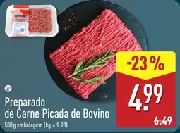 ALDI Preparado de Carne Picada de Bovino promoção
