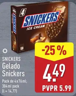 ALDI Snickers gelado snickers promoção
