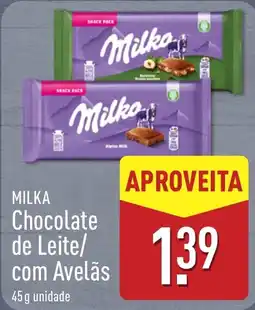 ALDI Milka Chocolate de Leite com Avelãs promoção