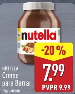 ALDI Nutella Creme para Barrar promoção