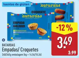 ALDI batardas empadas/ croquetes promoção