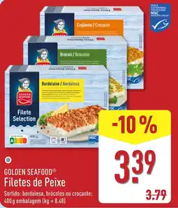 ALDI golden seafood filetes de peixe promoção