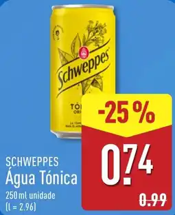 ALDI Schweppes Água Tónica promoção