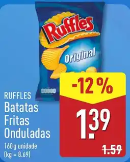 ALDI Ruffles Batatas Fritas Onduladas promoção