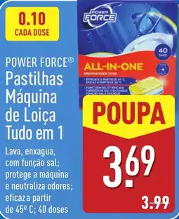 ALDI Power force pastilhas máquina de loiça tudo em 1 promoção