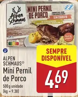 ALDI Alpen Schmaus mini pernil de porco promoção