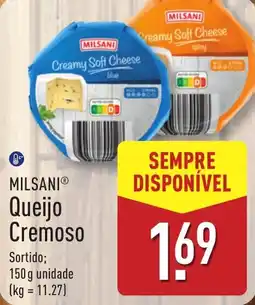 ALDI Milsani queijo cremoso promoção