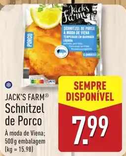 ALDI Jack's farm schnitzel de porco promoção
