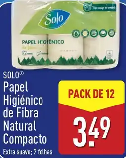 ALDI Solo Papel Higiênico de Fibra Natural Compacto promoção