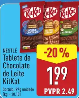 ALDI Nestlé Tablete de Chocolate de Leite KitKat promoção