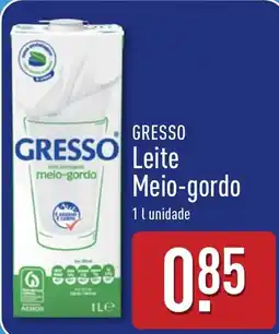 ALDI Gresso leite meio-gordo promoção
