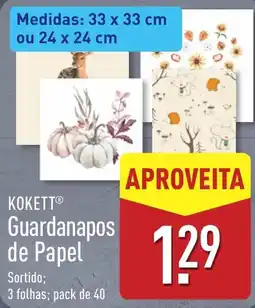 ALDI Guardanapos de Papel promoção