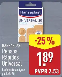 ALDI Hansaplast pensos rápidos universal promoção